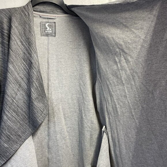 S.WEAR Open Front Long Sleeve Cardigan Sweater Women Sz 3 Gray Side Pockets Used - Picture 13 of 15